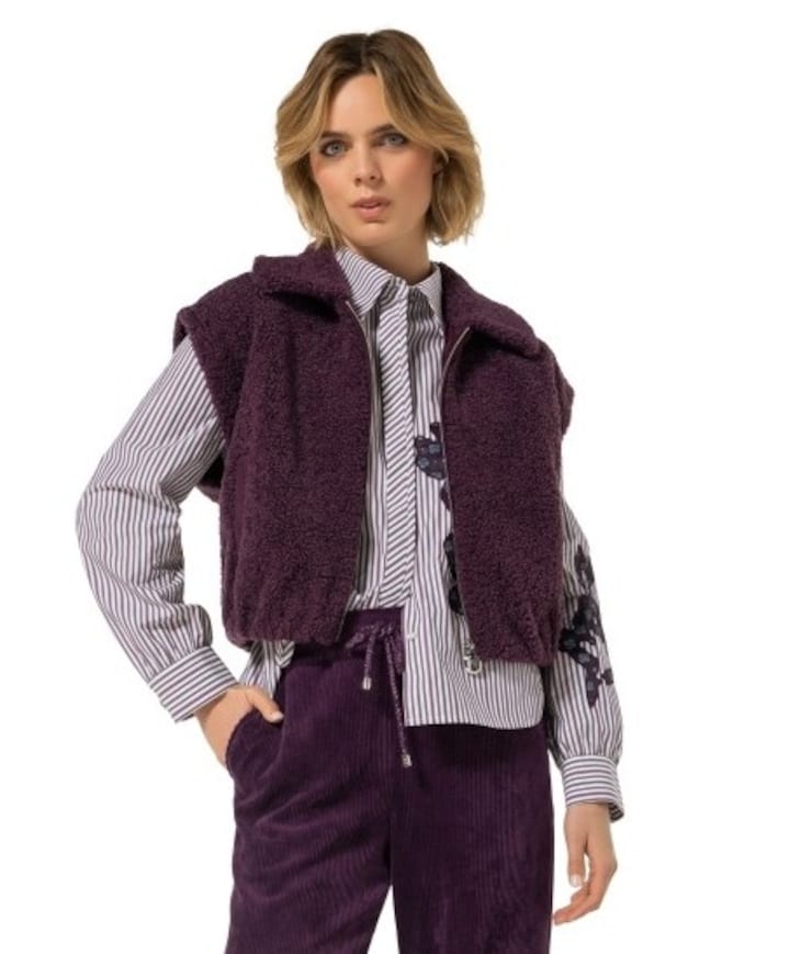Dames gilet paars