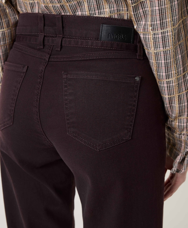LIZ BELT dames jeans bordeaux