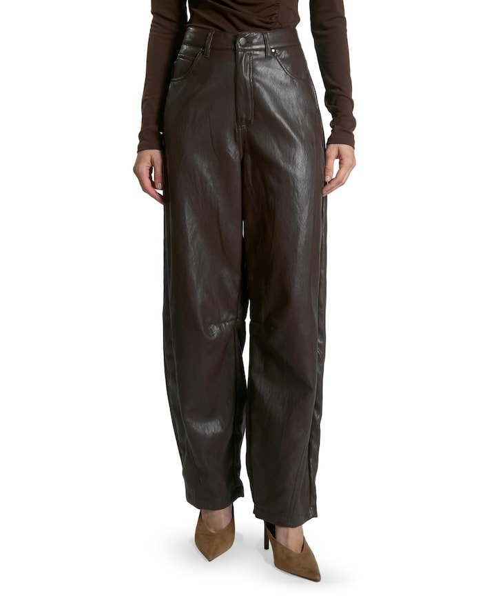 QUIN PU 689 dames broek bruin