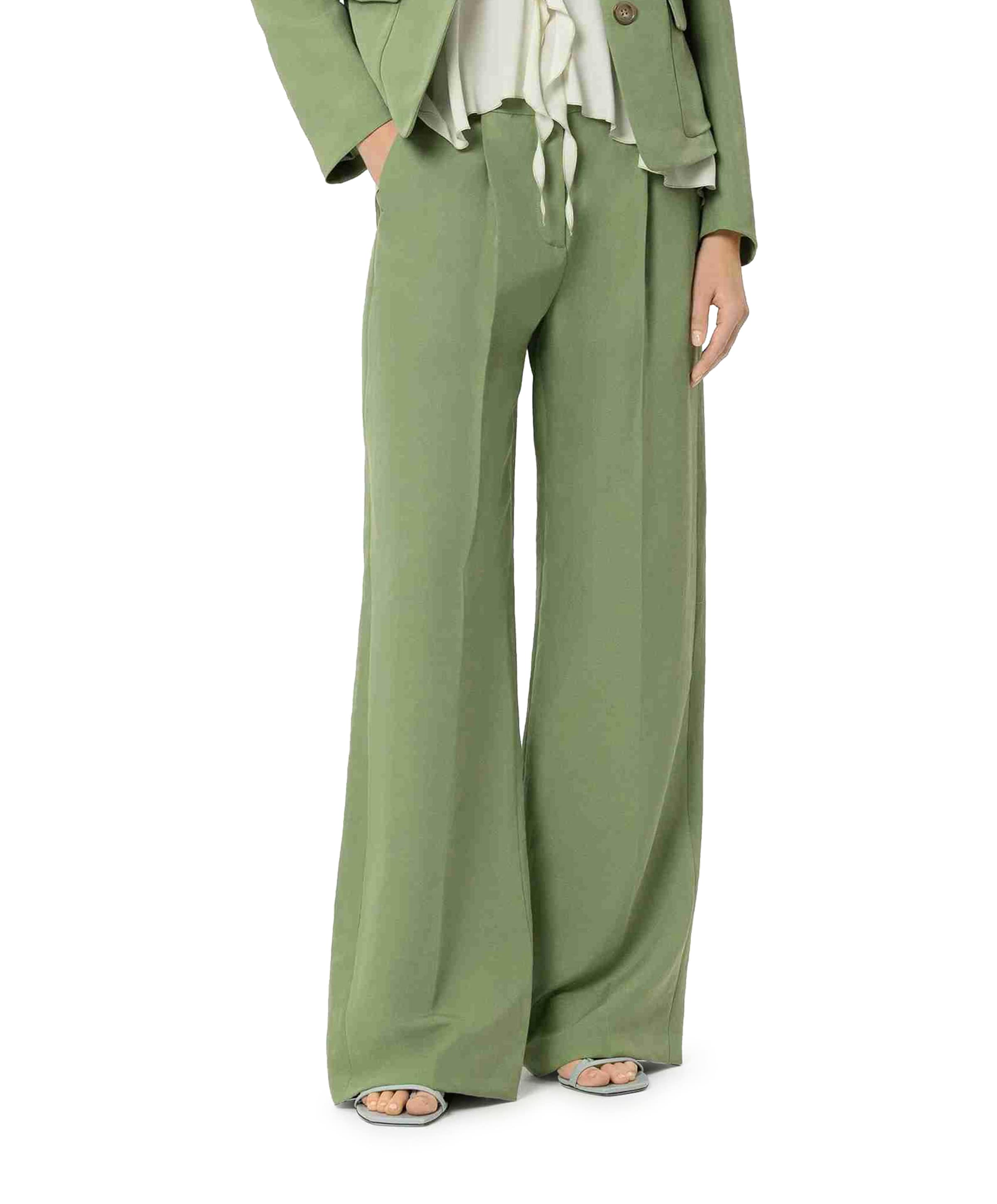 Wideleg dames broek groen