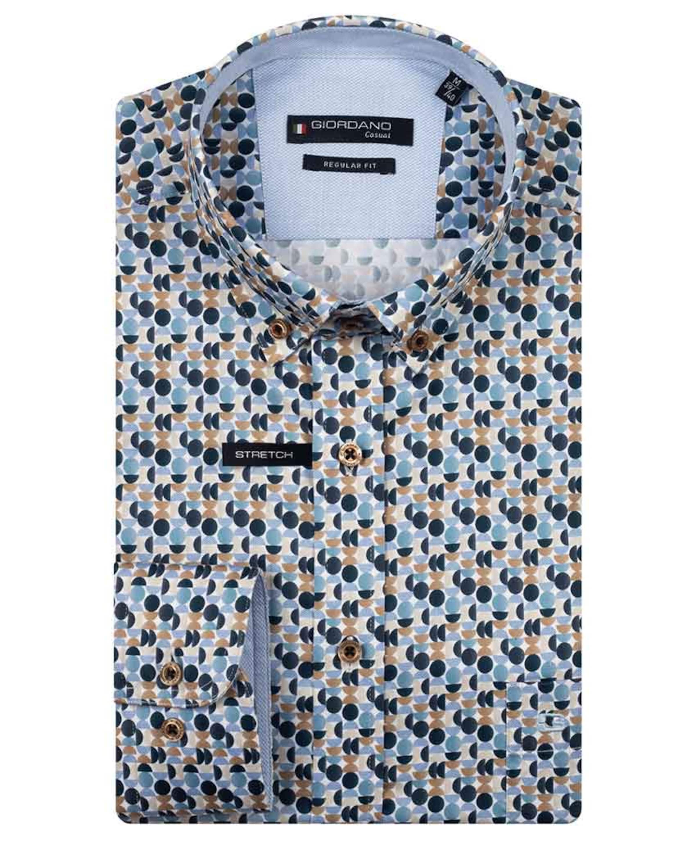 Heren overhemd lange mouw blauw