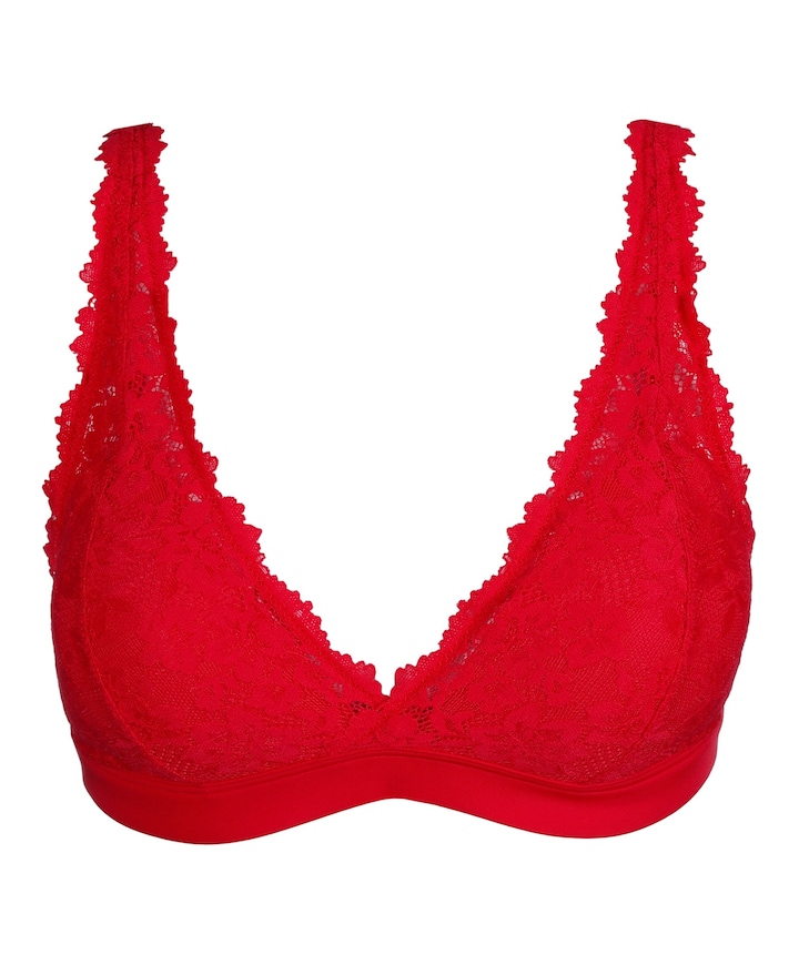 Dames bralette rood