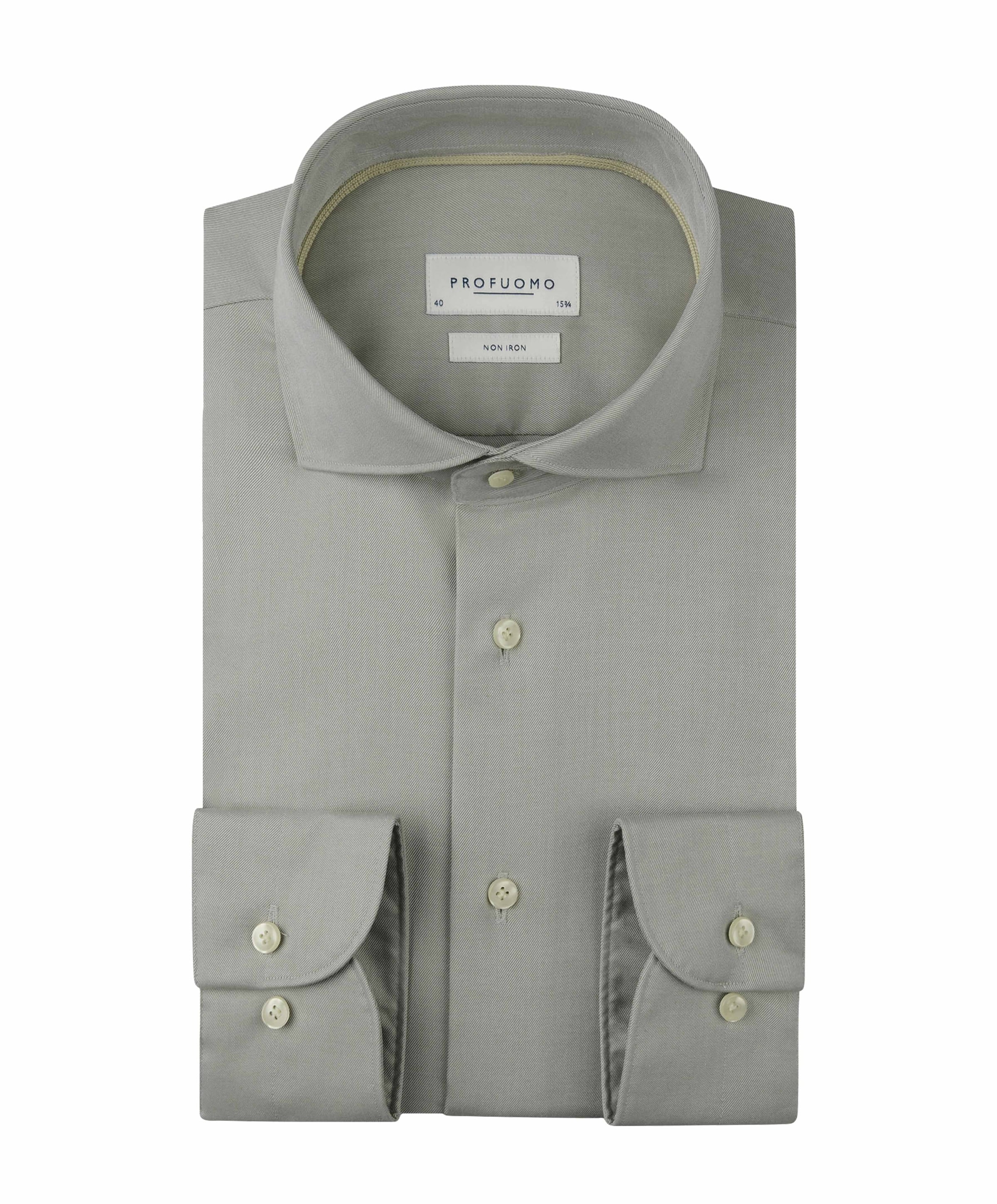 Heren overhemd lange mouw groen