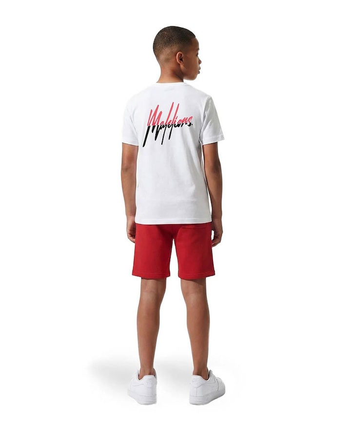 Split jongens korte broek rood