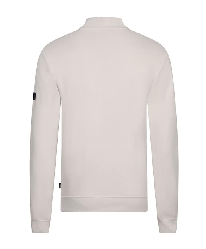 Heren trui met rits beige