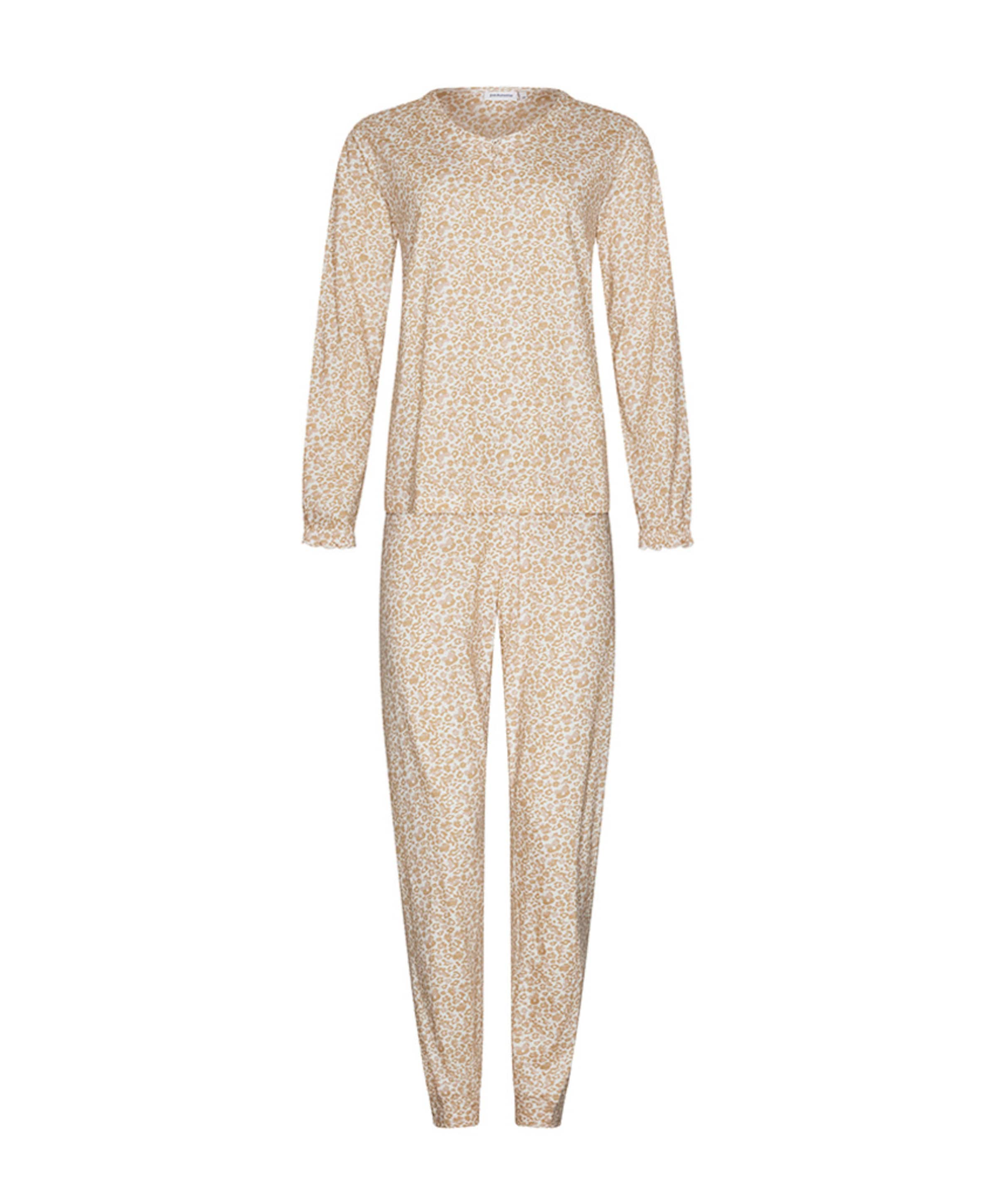 Dames pyjamaset beige