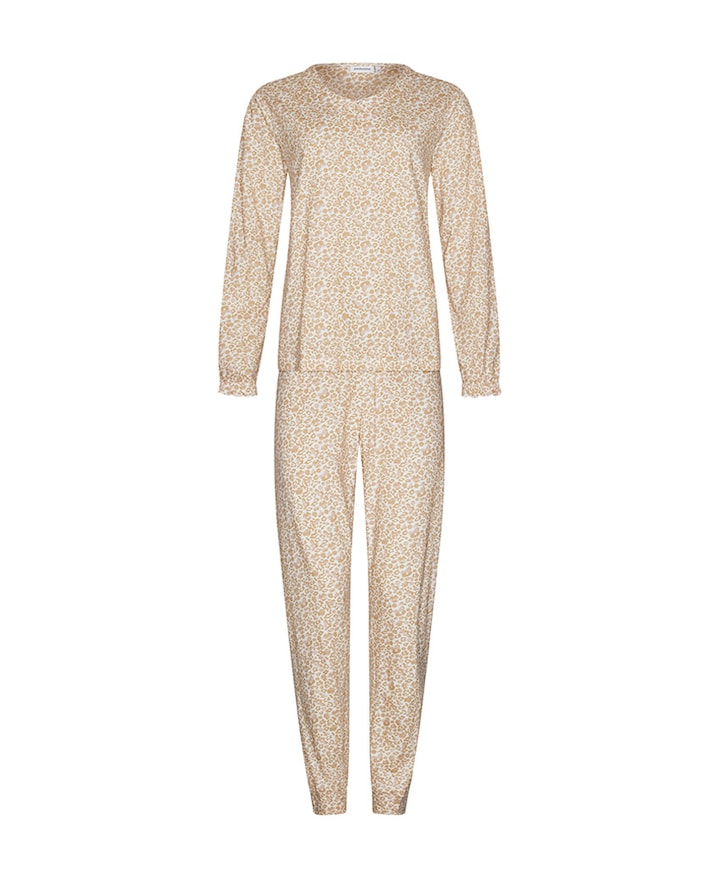 Dames pyjamaset beige