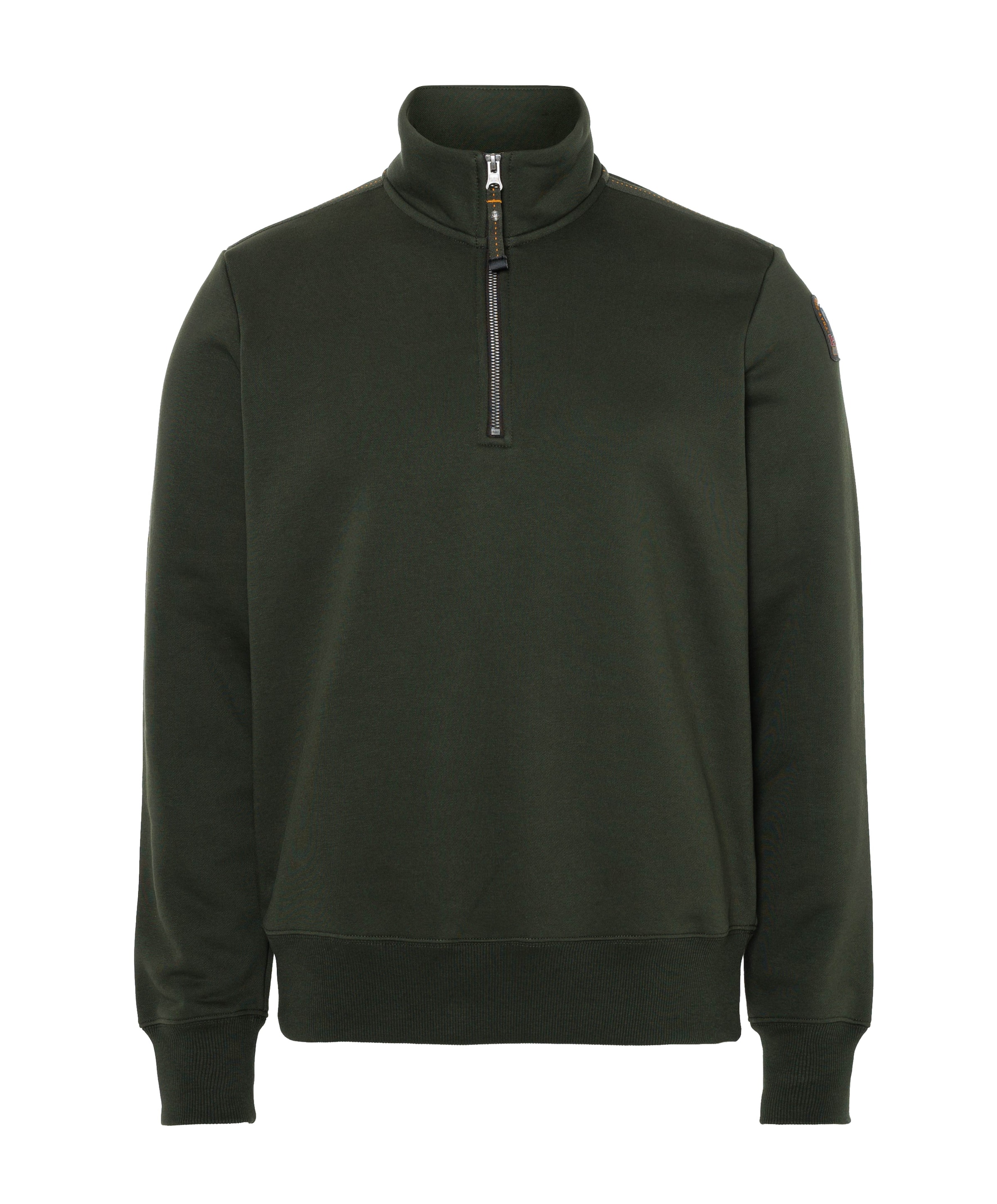 Heren trui met rits groen