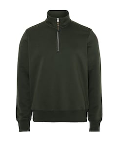 Heren trui met rits groen