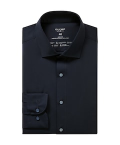 Heren overhemd extra lange mouw blauw