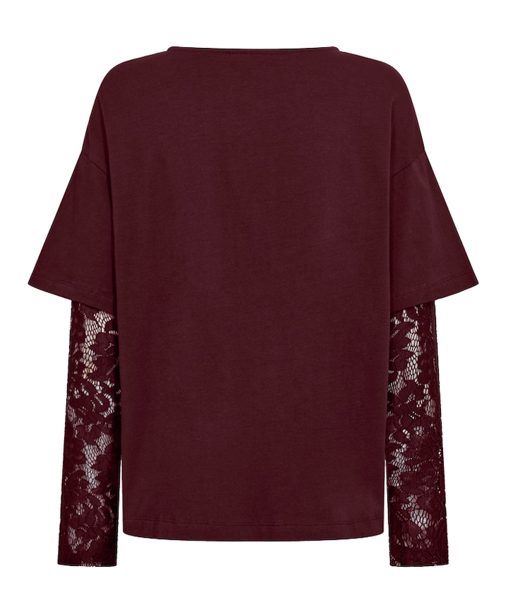 Dames longsleeve bordeaux