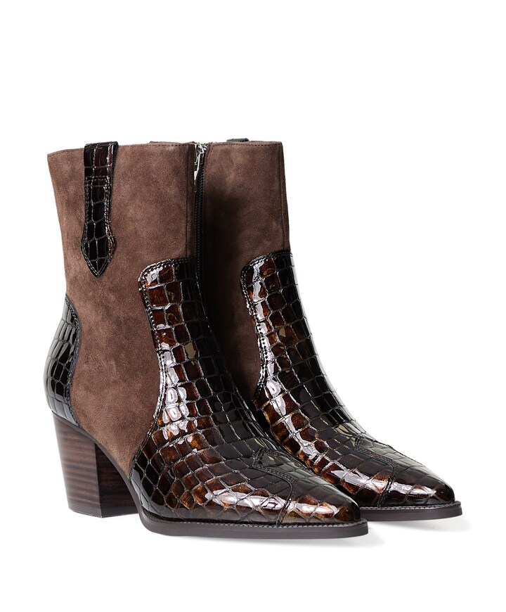 Sibylle dames enkellaarzen bruin