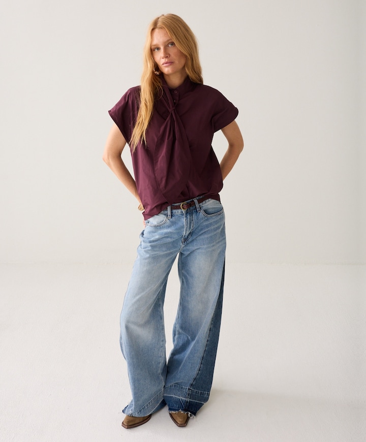 Dames blouse bordeaux