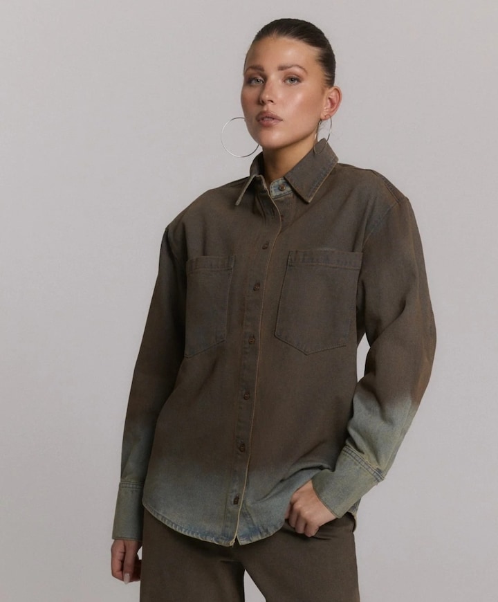 Dames blouse blauw