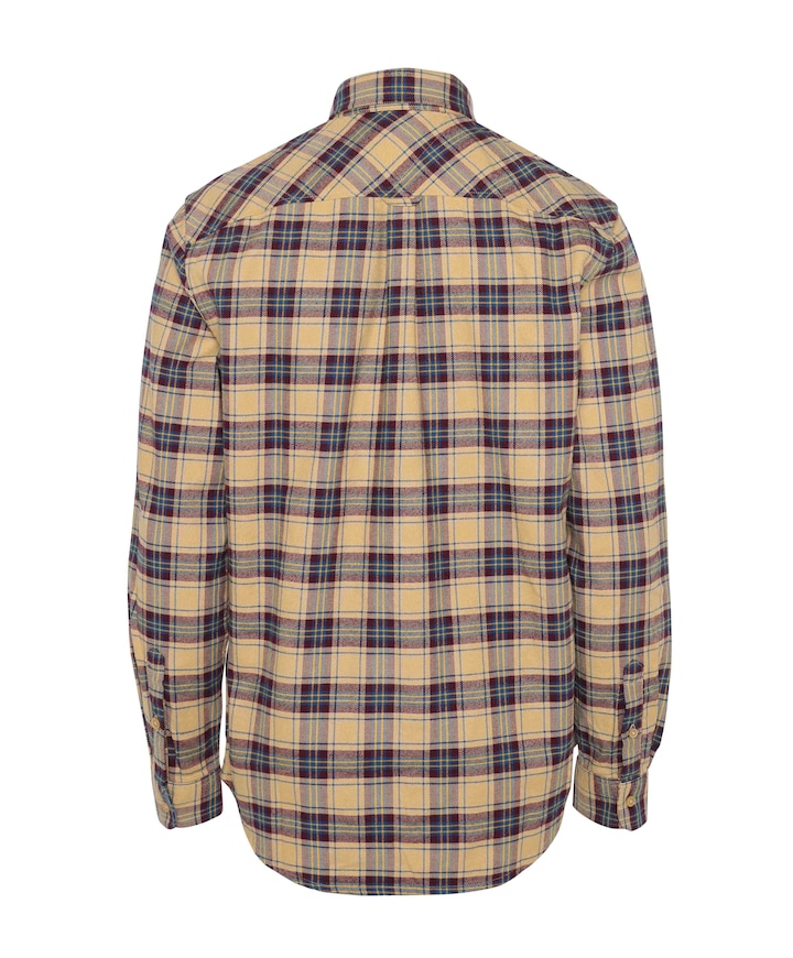Heren overhemd lange mouw beige