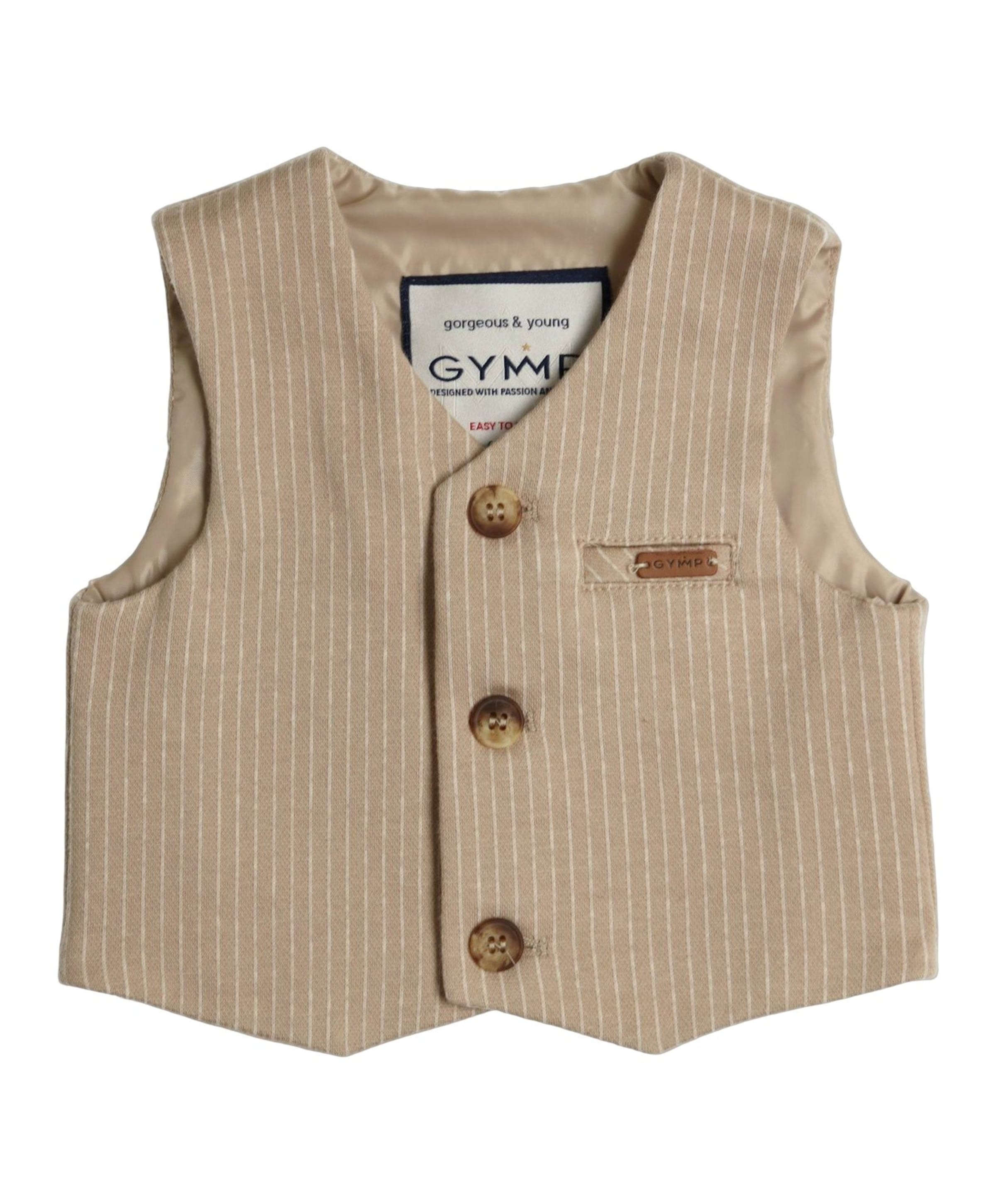 Jongens gilet ecru