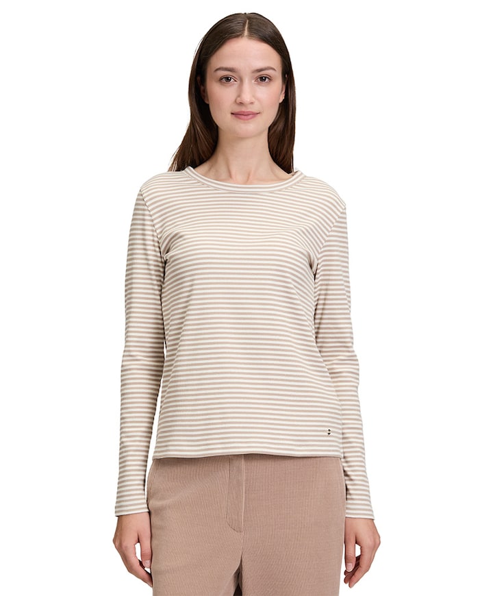 Dames longsleeve beige