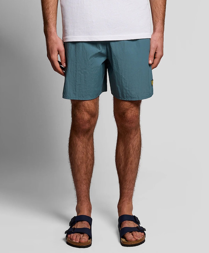 Plain swim short heren zwembroek blauw