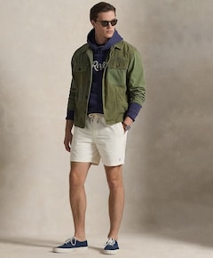 Flat heren korte broek ecru