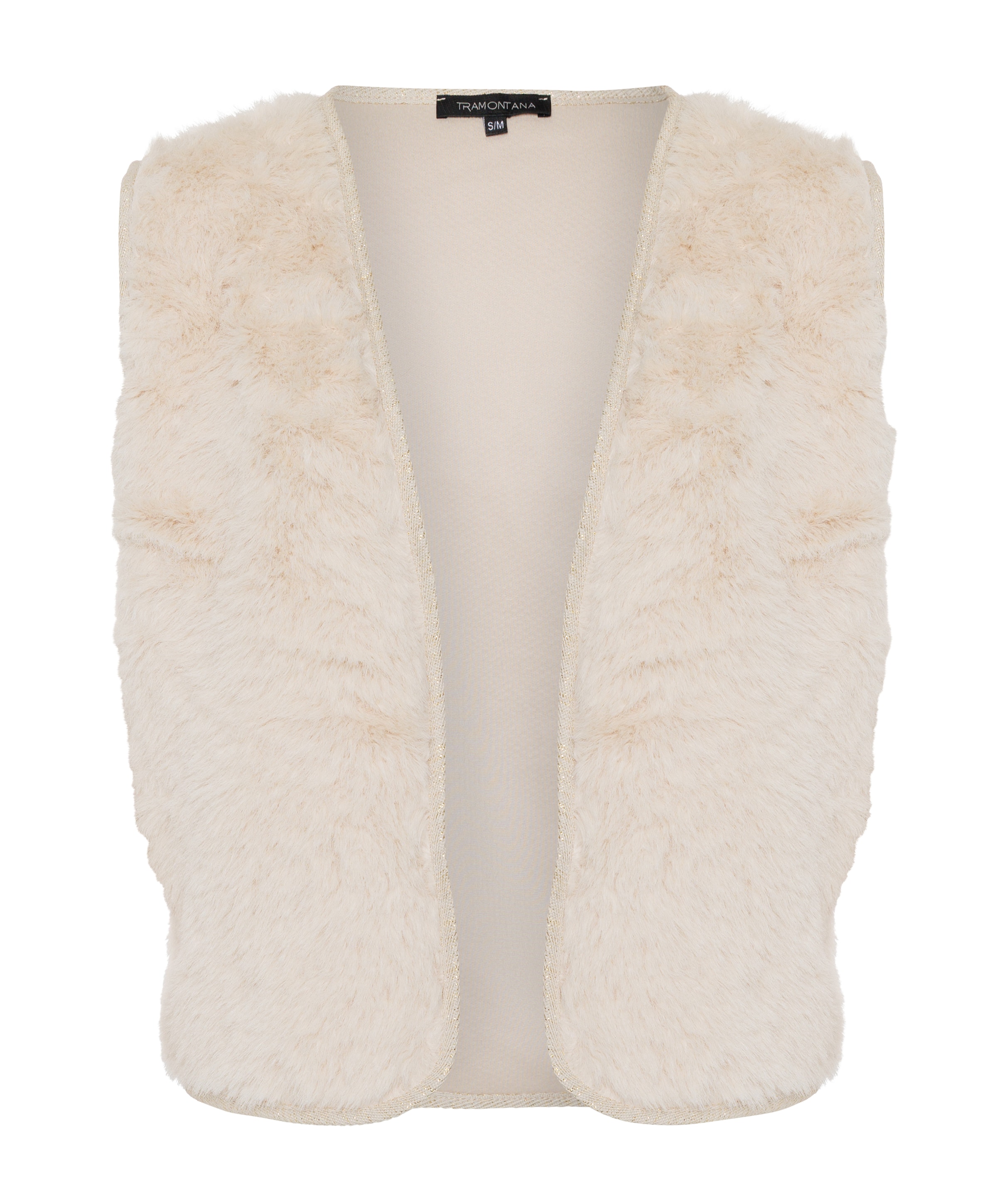 Dames gilet beige
