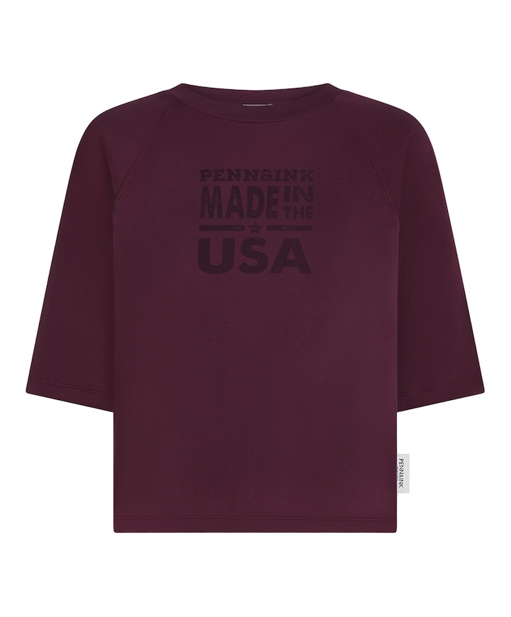 Dames T-shirt bordeaux