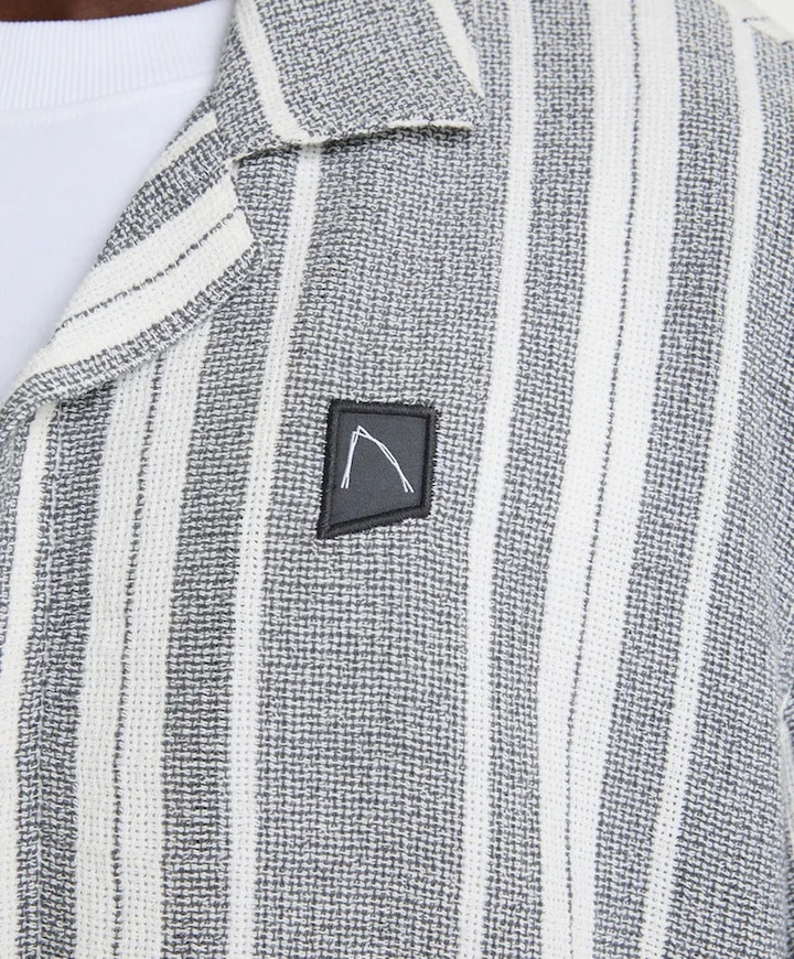 Heren overshirt grijs