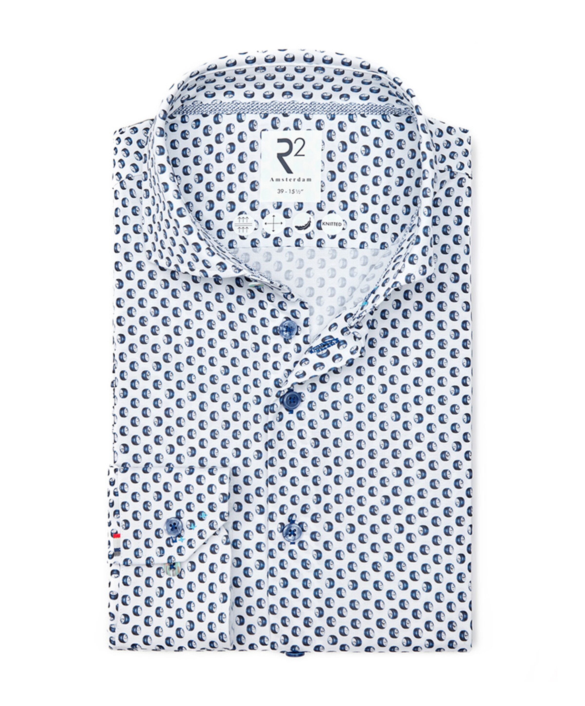 Overhemd extra lange mouw wit