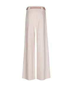 viscose mix effen ceintuur dames broek roze