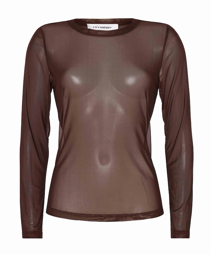 Dames top bruin
