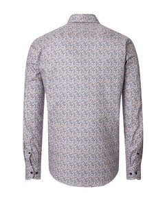 Heren overhemd lange mouw blauw