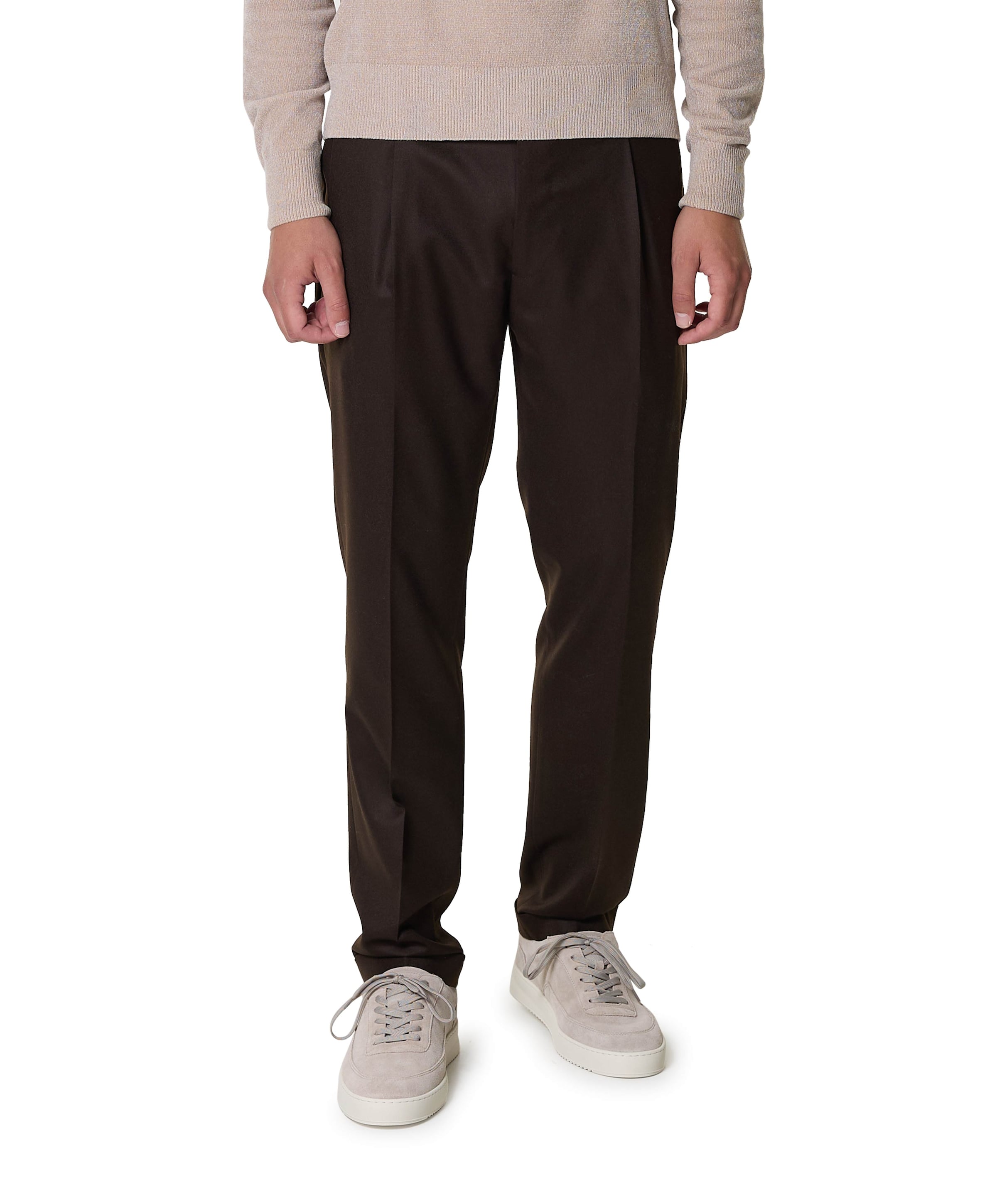 Retrolong heren pantalon bruin