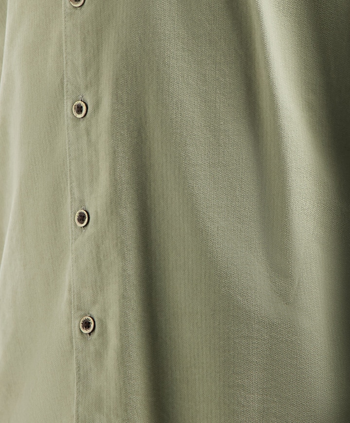 Heren overhemd lange mouw groen