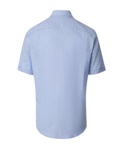 Heren overhemd korte mouw blauw
