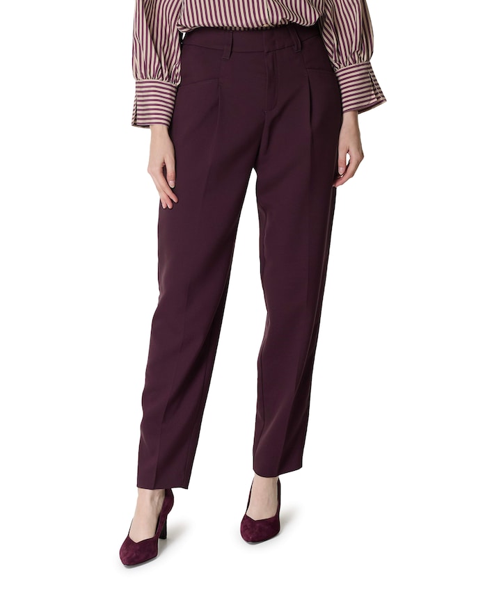 Mara Momfit Pleat dames broek paars
