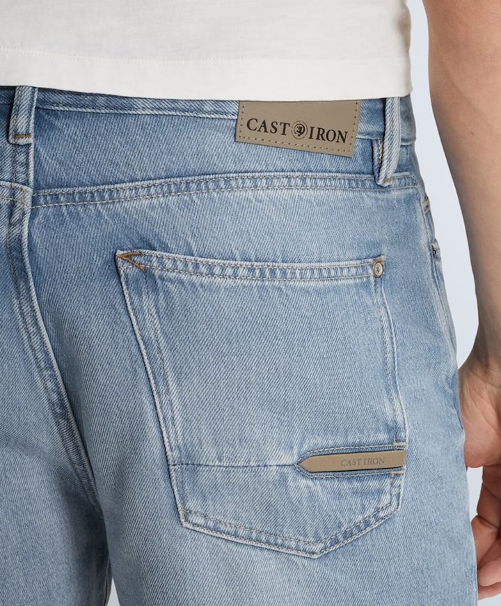 STEEPER SHORTS LIGHT BLEACH BLUE heren korte broek blauw
