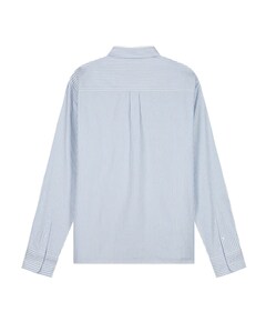 Heren overhemd lange mouw blauw