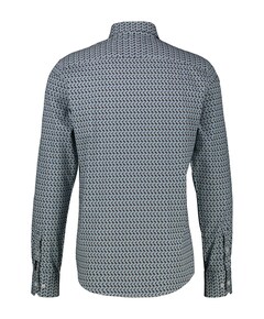 Heren overhemd lange mouw blauw