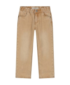 Wide Fit Full Elastic jongens broek beige