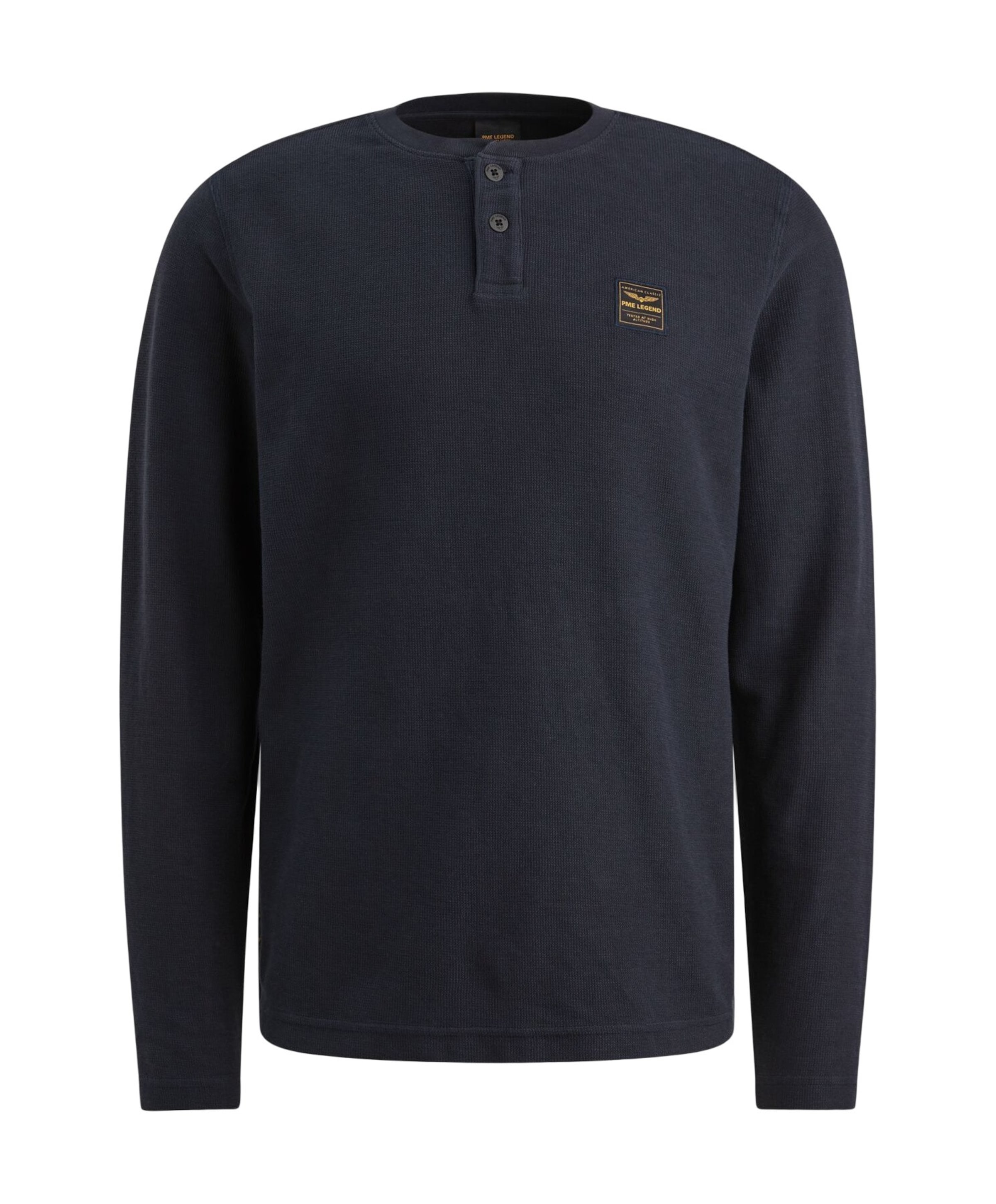 Heren longsleeve blauw