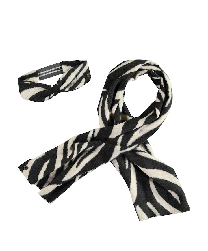 Sjaal + hoofdband zwart