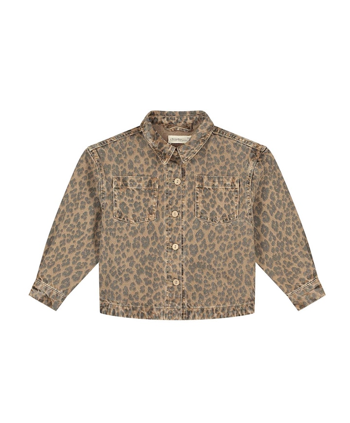 Meisjes spijkerjas bruin