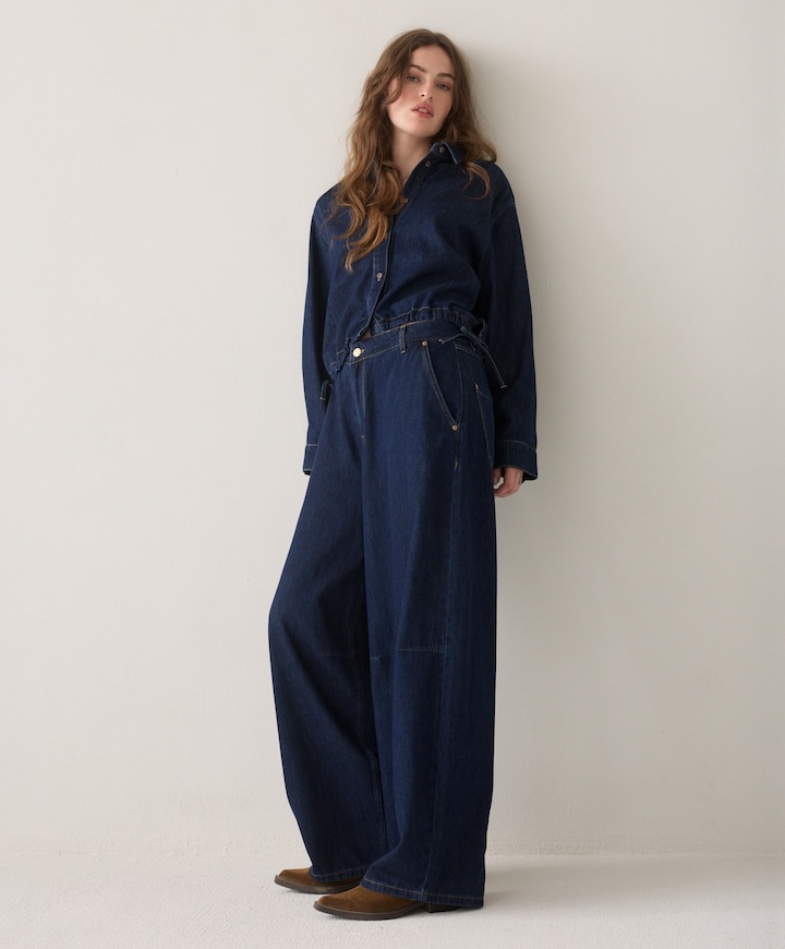 Dames blouse blauw