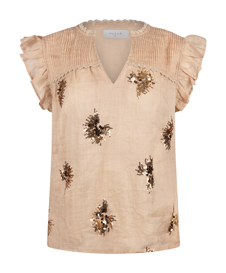 Dames top beige