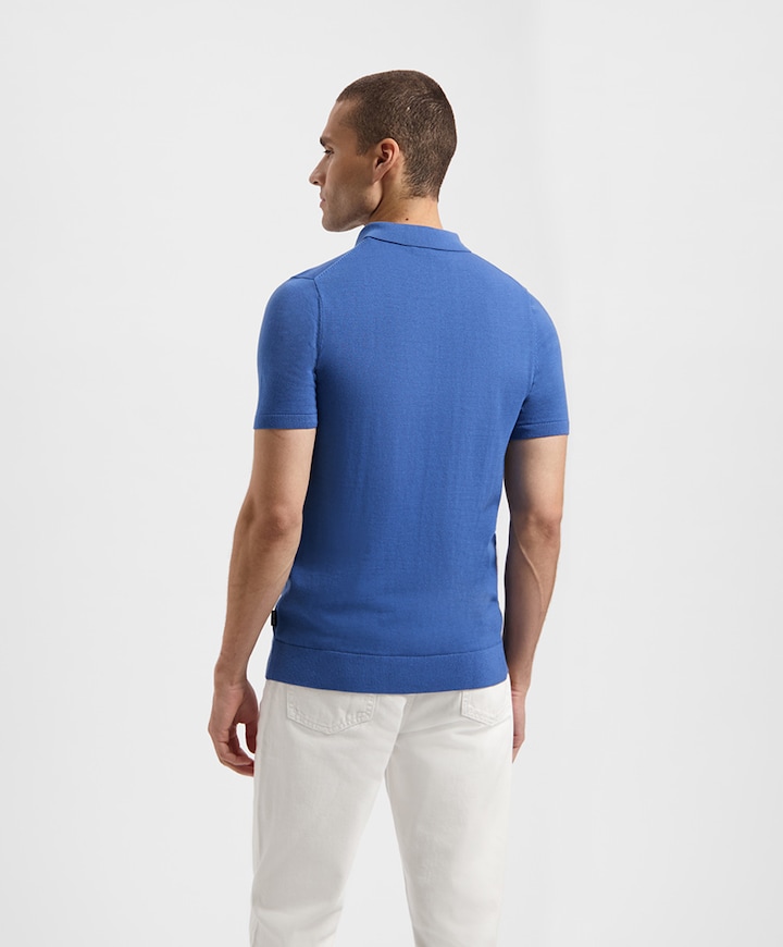 Heren polo blauw