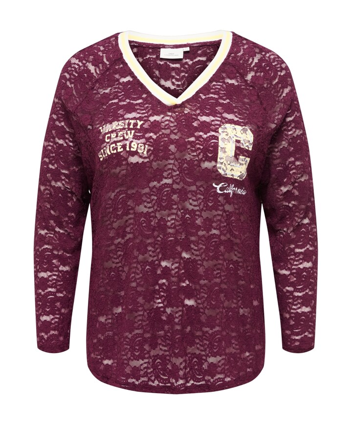 Dames top bordeaux