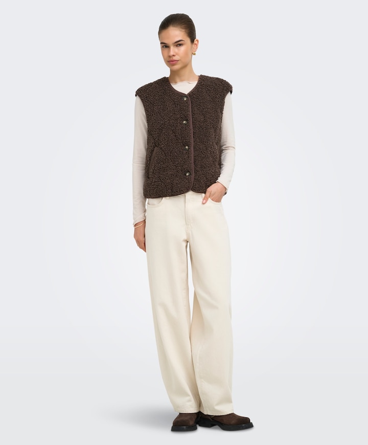 Dames gilet bruin
