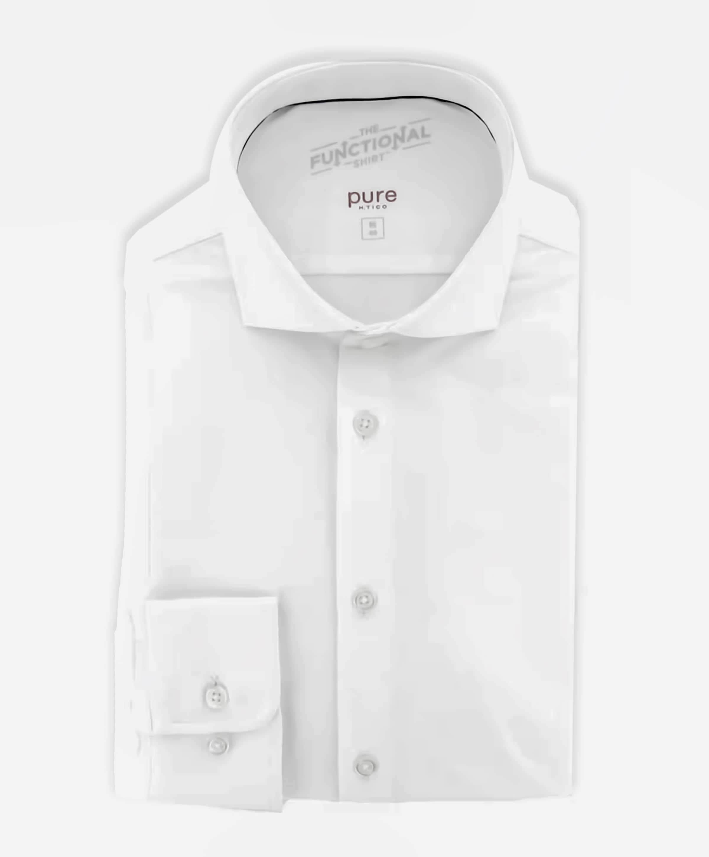 Heren overhemd lange mouw wit