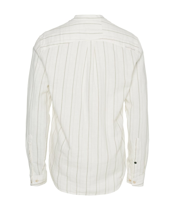 Heren overhemd lange mouw beige