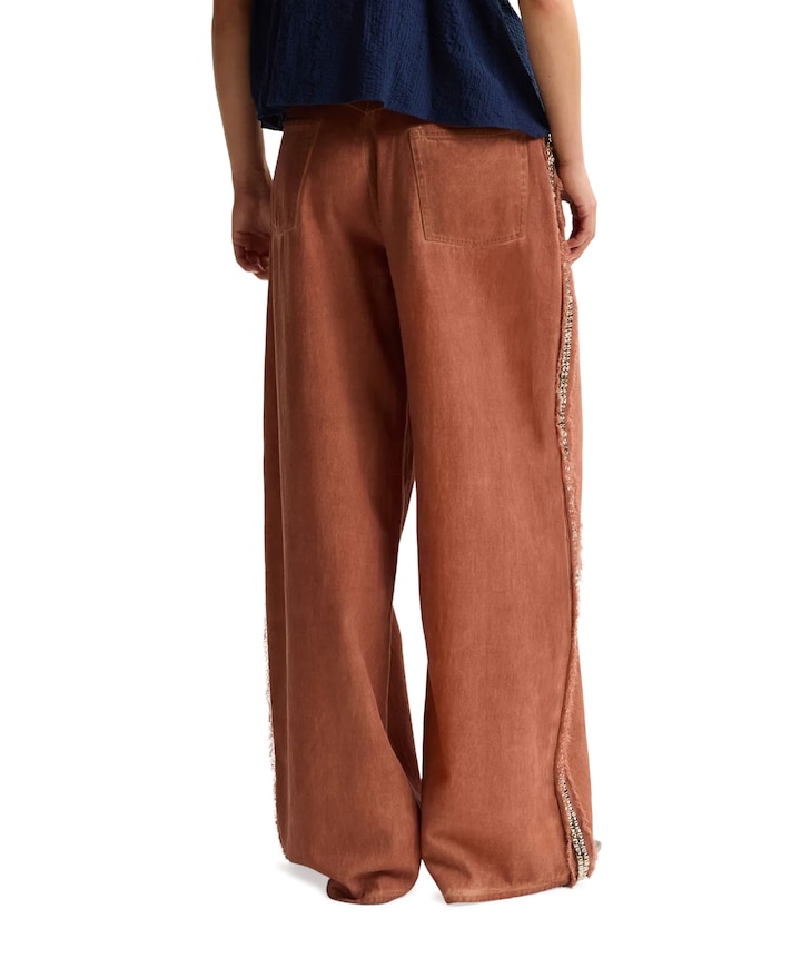 Jeeper Studded dames broek bordeaux