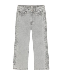 Denim Wide Fit Embossing meisjes jeans grijs